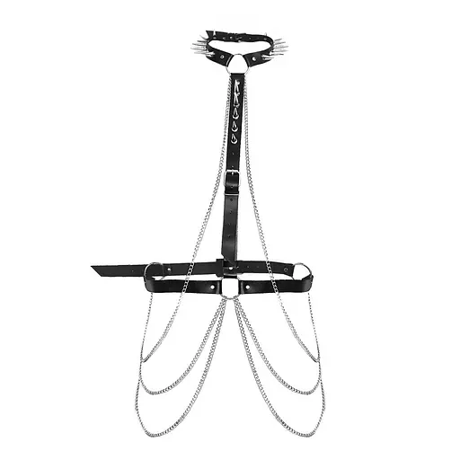 Женская портупея Art of Sex - Keliya Leather harness, натуральная кожа, цвет черный - фото 3