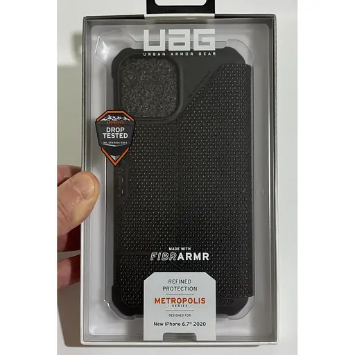 Оригінальний протиударний чохол книжка UAG Metropolis FIBR для iPhone 12 Pro Max (6.7") Black 112366113940 - фото 4
