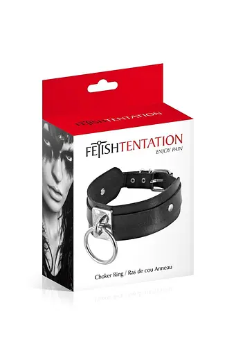 Ошейник c кольцом Fetish Tentation Choker Ring - фото 2