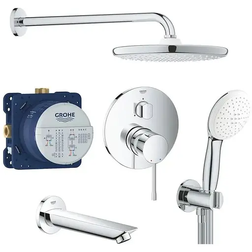 Душевая система скрытого монтажа Grohe Essence из Tempesta 250 с изливом хром UA26417SC1, Хром - фото 1