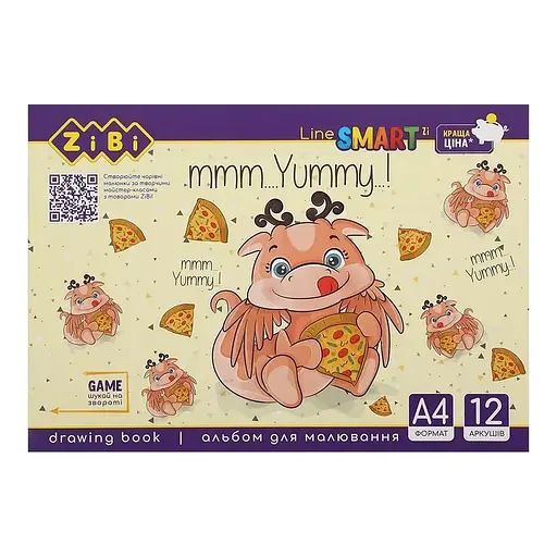 Альбом для рисования SMART Line ZiBi ZB.1414 скоба, А4, 12 листов, в ассортименте - фото 3