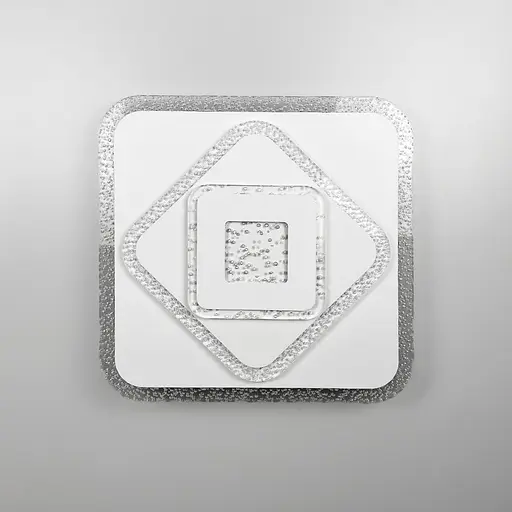 Стельовий або настінний світильник Ø 35 см з прозорим акрилом з бульбашками  Line.F 2230-350 Q WT - фото 1