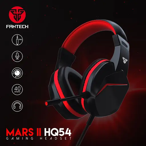 Игровые Наушники Fantech HQ54 Mars II Черно-Красный - фото 2