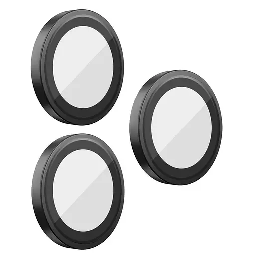 Захисне скло BlueO Metal на камеру для Apple iPhone 16 Pro/16 Pro Max/15 Pro/15 Pro Max Чорний/Black