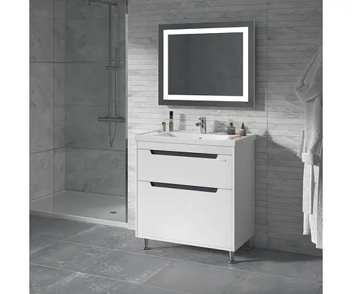 Тумба підлогова Sanwerk Грета 80 Білий з умивальником New Line (MV0000885) Білий - фото 4