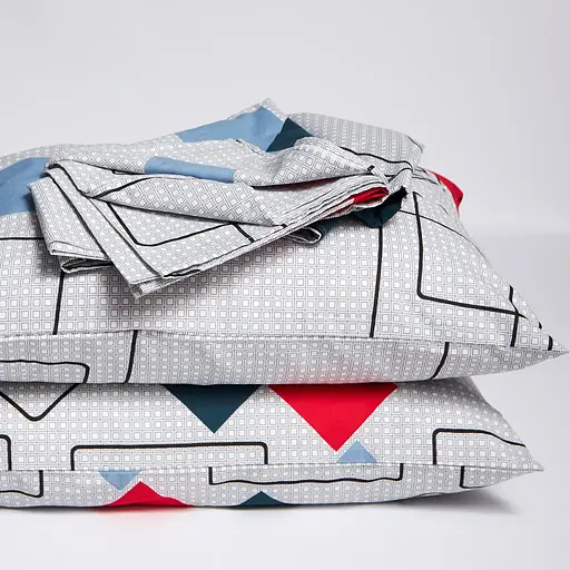 Постельный набор Moon&Star (простыня 180х220 см + 2 наволочки 70х70 см) Бязь Gold Люкс Urban Grid - фото 4