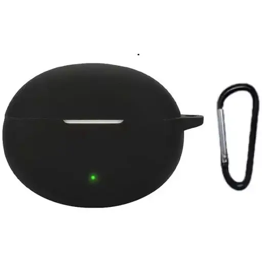 Чохол-накладка DK для Oppo Enco Air 4 | Silicone Candy Friendly з карабіном (017987) (black)