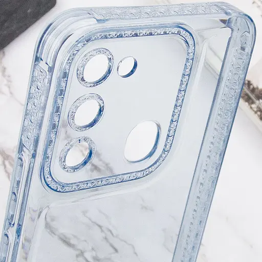 Чехол Epik TPU Starfall Clear для Tecno Spark 8C Голубой - фото 3