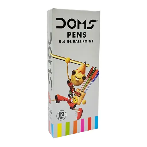 Набор шариковых ручек "Полосы" Bambi 3411 синий, 12 штук, 0,6 мм - фото 1