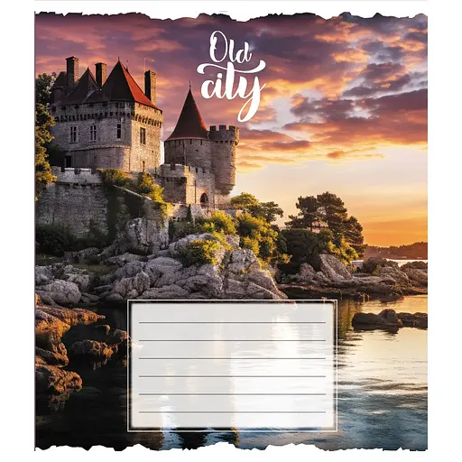 Зошит загальний "Старе місто" Leader 096-630039K-4 в клітинку, 96 аркушів - фото 1