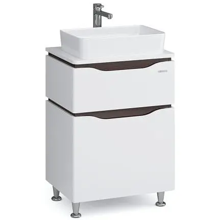 Тумба підлогова Sanwerk Алесса 60 венге з Топ панеллю та умивальником Rapid 50x35 (MV0000900) Венге - фото 1