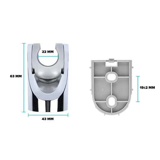 Держатель Drop для ручной душевой лейки на 5 положений HL-5CH - фото 7