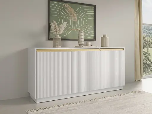 Комод Perfect Home Роял / Royal K154 3-дверный Белый (PFH-091292)