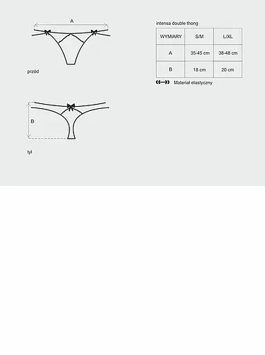 Стрінги Obsessive Intensa Double Thong L/XL чорний - фото 6