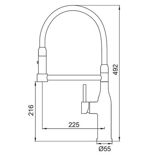 Змішувач для кухні Koer KI-70005-05 із чорним силіконовим виливом KR5005 Чорний матовий - фото 8
