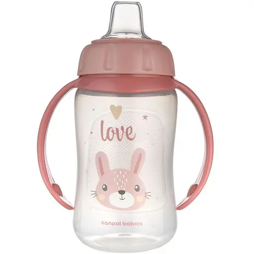 Кружка тренувальна Canpol babies Cute Animal з силіконовим носиком 320 мл рожева (56/512_pin2) - фото 2