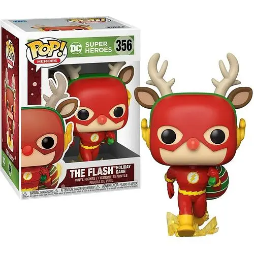 Фігурка Funko Pop Супер герої Флеш Super Heroes Holidays Flash 10 см SН F 356 - фото 1