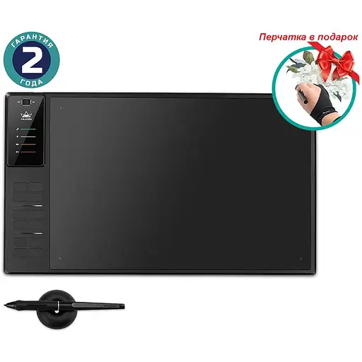 Графічний планшет Huion Inspiroy WH1409 V2 + рукавичка