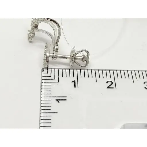 Срібні сережки Qvaliz з фіанітами. 90201125 - фото 4