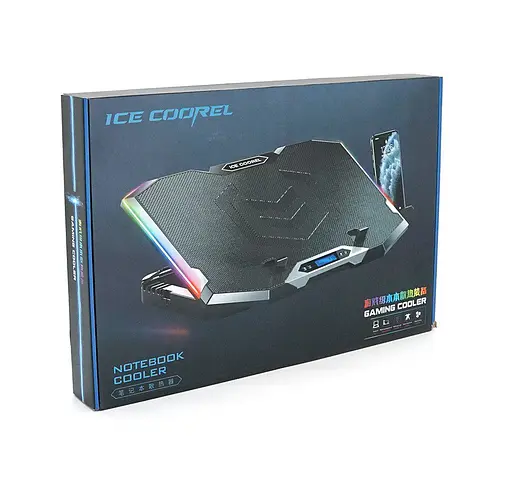 Охолоджувальна підставка для ноутбука 15-17.3 дюйми Ice Coorel K-9 Blue RGB - фото 4