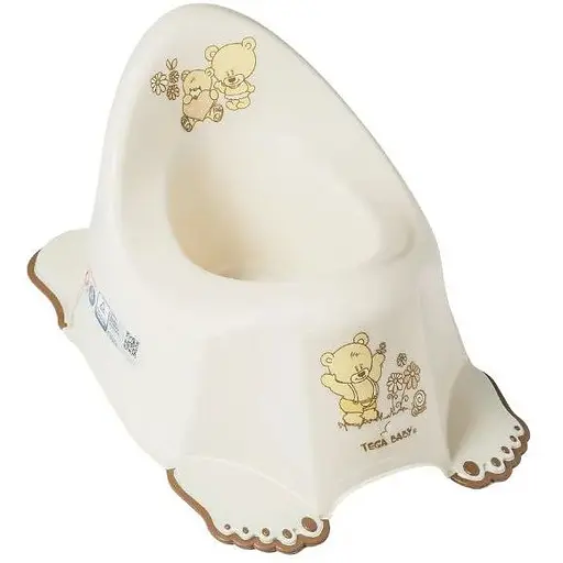 Горшок детский Tega Baby антискользящий Teddy Bear beige - фото 1