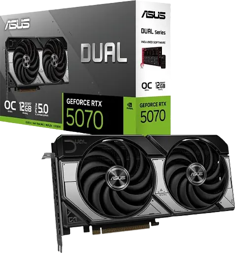 Відеокарта GeForce RTX 5070 12GB Asus Dual OC (DUAL-RTX5070-O12G)