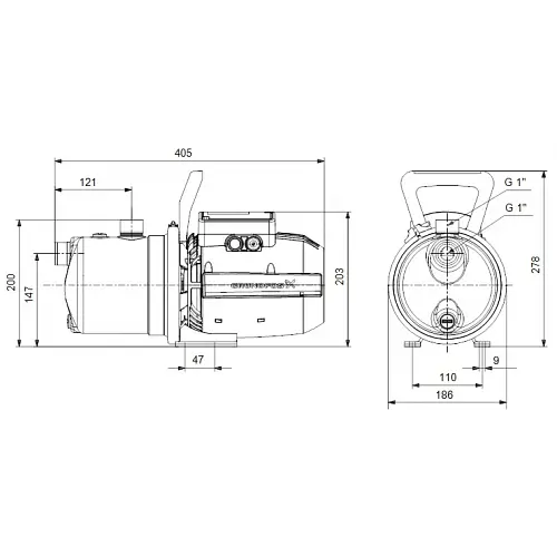 Поверхневий насос Grundfos JP 4-47 (99458767) - фото 2
