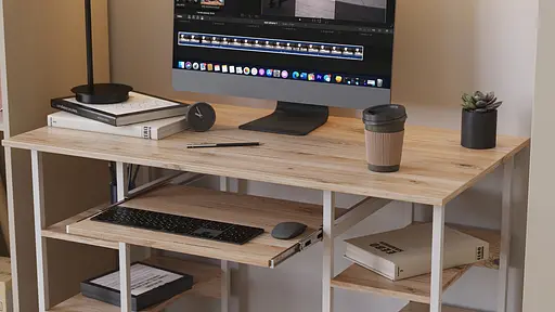 Компьютерный стол Ferrum-decor Скай 75x120x70 белый ДСП Дуб Сонома 16мм (FRD-101102) - фото 5