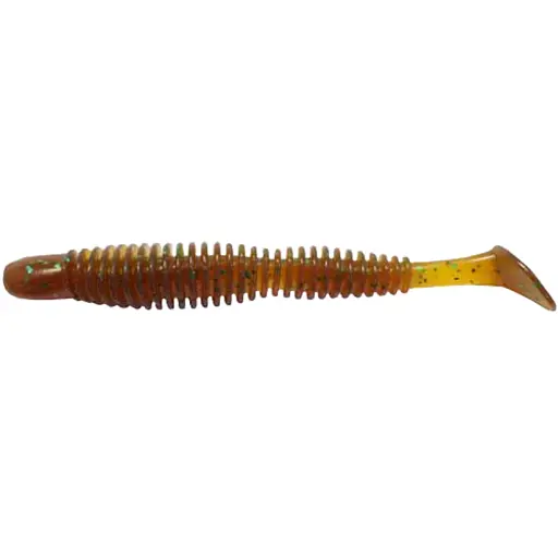 Силикон Reins Bubbling Shad 4" 565 Motor Oil Green Flake (8 шт/уп)