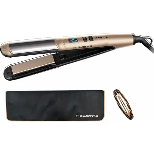 Випрямляч Rowenta Glam & Shine 2 в 1 золотий (SF4641F0) - фото 1