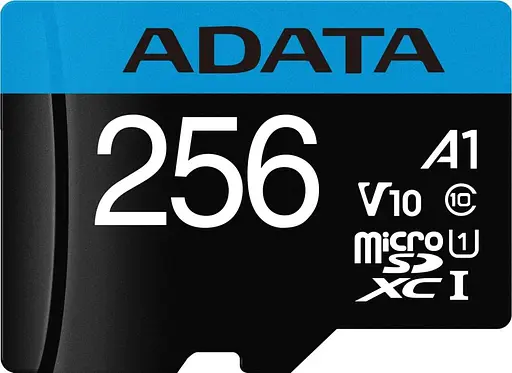 Карта пам'яті Adata 256GB microSDXC W/AD. AUSDX256GUICL10A1-RA1 (AUSDX256GUICL10A1-RA1) - фото 1