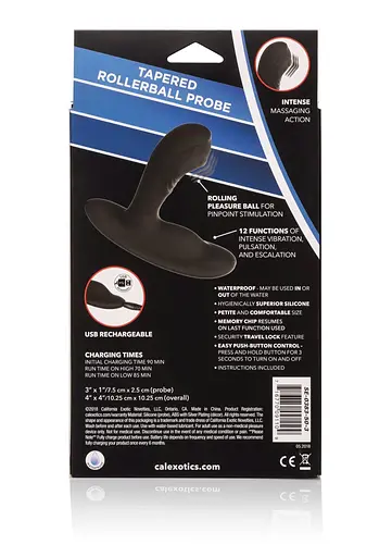Стимулятор простати CalExotics Eclipse Roller Ball Probe, 10.3 см чорний - фото 7
