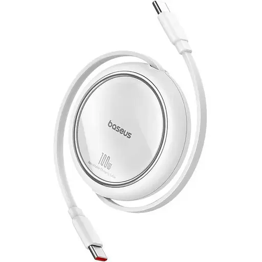 Кабель Baseus Free2Draw Mini Retractable Charging Cable Type-C to Type-C 100W 1 м Moon белый