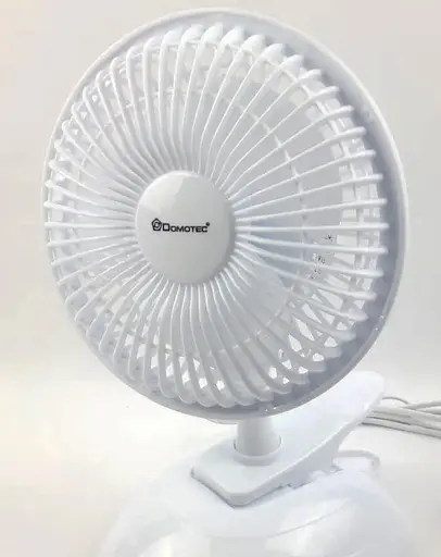 Портативный мини вентилятор Domotec MS-1623 настольный с прищепкой работа от сети - фото 4