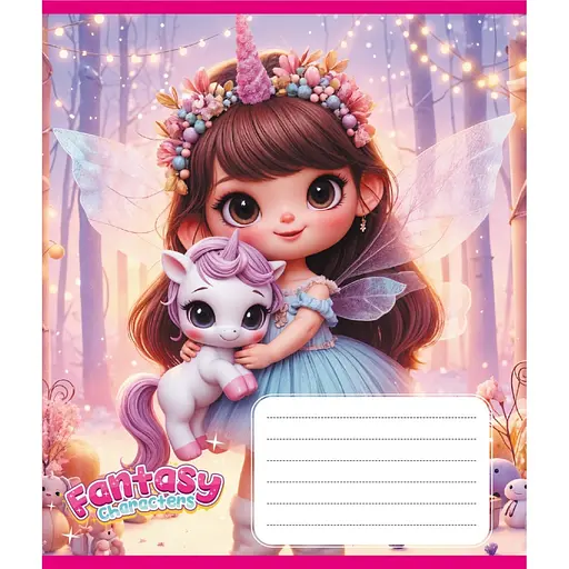 Зошит учнівський "Мій єдиноріг" 012-520170L-4 в лінію, 12 аркушів