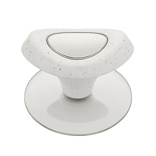 Ручка для кришки каструлі сковороди овальна керамічна із залізною вставкою, Kitchen Master Білий 87006 - фото 1