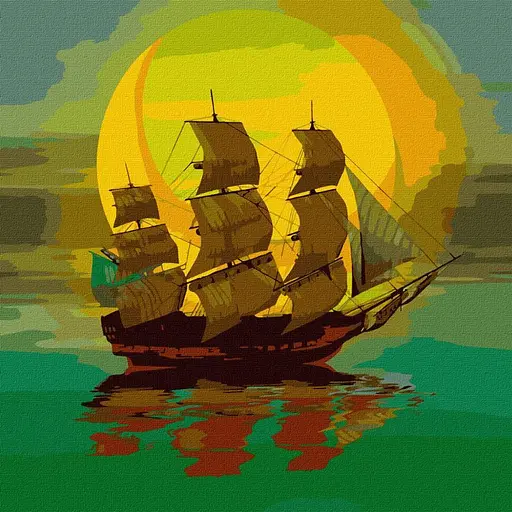 Картина за номерами "Місячний вітрильник" Ideyka KHO5038 50х50 см