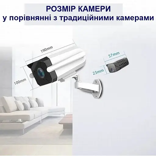 Міні камера з підсвіткою та акумулятором Nectronix H9 850 мАг до 5 годин роботи WIFI (100898) - фото 5