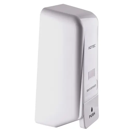 Дозатор рідкого мила HOTEC 13.506 настінний білий для ванної кімнати з натискним механізмом 1000 мл - фото 2