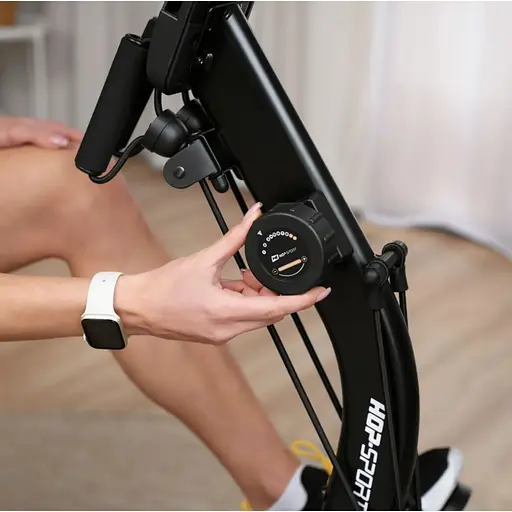 Горизонтальный велотренажер Hop-Sport HS-045L Volt магнитный золотистый - фото 9