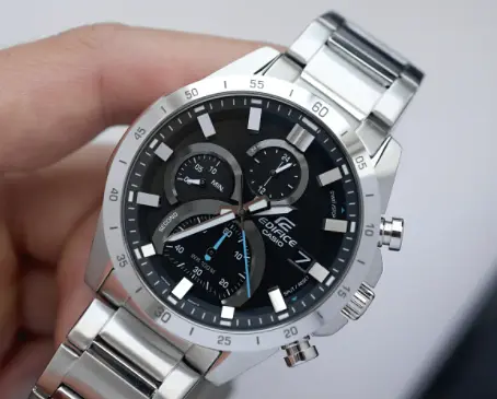 Стильні чоловічі сталеві наручний годинник Casio оригінал Японія Edifice EFR-571D-1AVUEF зі сталевим браслетом - фото 3