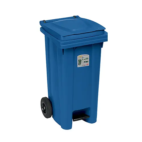 Мусорный бак с педалью Stefanplast Bidone carrellato 120л (25703)