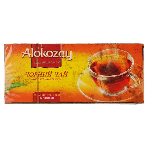 Чай чорний Alokozay байховий купажований без нитки 50 г, 25 шт. по 2 г (946876) - фото 1