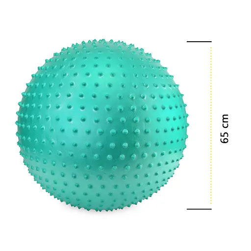 Мяч для фитнеса (фитбол) Cornix 65 см массажный Anti-Burst Mint XR-0488 - фото 7