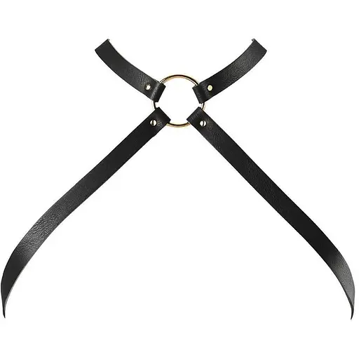 Портупея з екошкіри Bijoux Indiscrets MAZE - Cross Chest Harness Black