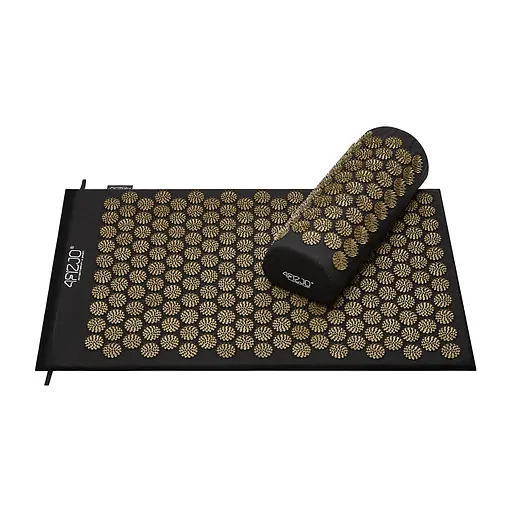 Коврик акупунктурный с валиком 4FIZJO Classic Mat Аппликатор Кузнецова Black/Gold (P-5907739314987) - фото 2