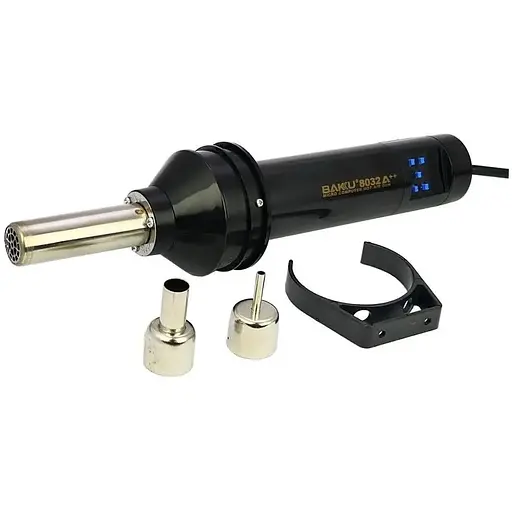 Термофен Baku BK-8032 A++ со встроенным цифровым блоком управления, регулировка t 100-480 гр C, 450W, 220V - фото 2