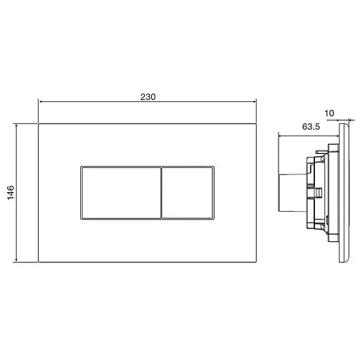 Клавіша змиву Volle Master Neo хром матовий 221414, Хром матовый - фото 2