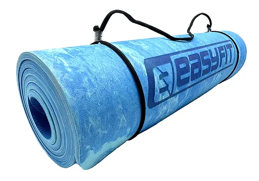 Коврик для йоги и фитнеса EasyFit PER Premium Mat 8 мм синий + Чехол (EF-1930s-1-BL) - фото 3