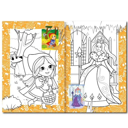 Книжка розмальовка "Казки" РМ-48-35 с цветными подсказками - фото 2